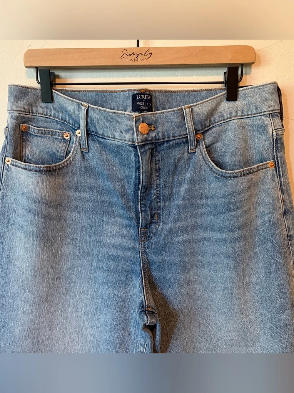 J. Crew Light Blue Wide Leg Cropped Jeans